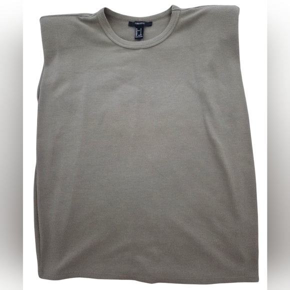 Forever 21 Olive Short Sleeve Tee Classic Crew - Picture 1 of 6